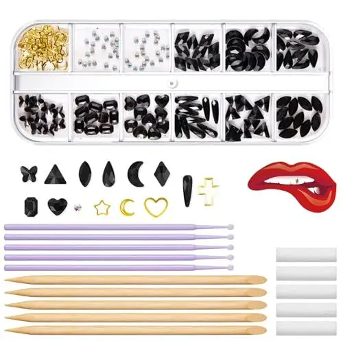 Produktbild: Zahn-Edelstein-Kits, modische Kristalle, Zahnschmuck-Set, professionelle Zähne, Edelstein-Kits, temporäre Edelsteine, Starter-Kits, Ornament