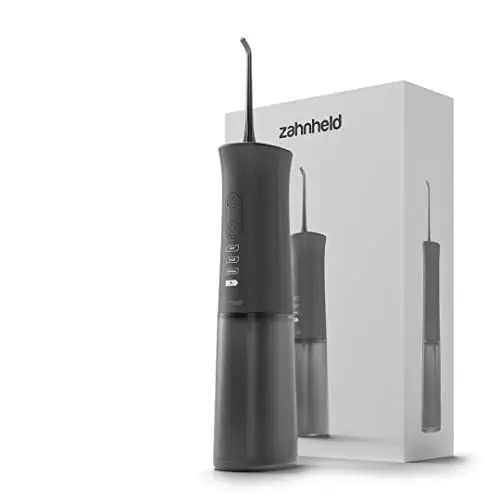 Produktbild: Zahnheld® Munddusche AQUADENT | Kabellos | Für unterwegs und zu Hause | Water Flosser | Fördert eine effektive Reinigung der Zahnzwischenräume | 3 Programme