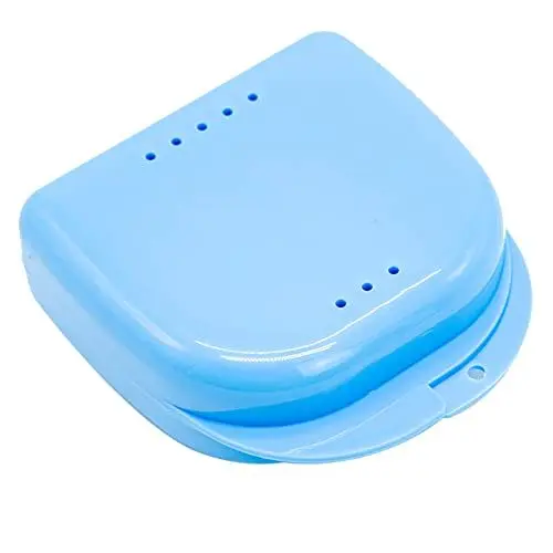 Produktbild: Zahnspangendose 1 Stück Zahnspangenbox Prothesendose Zahnersatz Dental Box, Kieferorthopädische Dental Retainer Box Prothese Aufbewahrungsbehälter Zahnprothesenbecher Zahnpflege