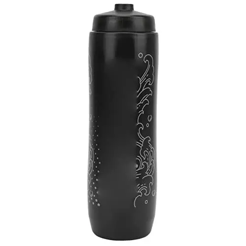 Produktbild: Sluffs Fahrrad-Wasserflasche, Outdoor-Squeeze-Typ, hohe Kapazität, Radfahren, Sport-Wasserkocher für Camping, 1000 ml (Black)