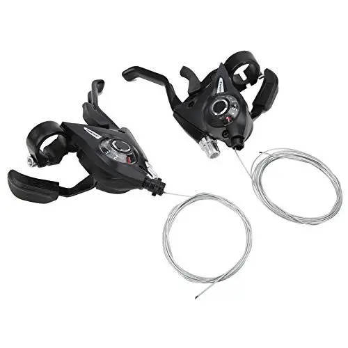 Produktbild: ZAICOLER Fahrradschalthebel, Fahrradschalthebel aus Aluminiumlegierung und Gummi, Fahrradschaltkabel mit Schaltkabel für Mountainbikes