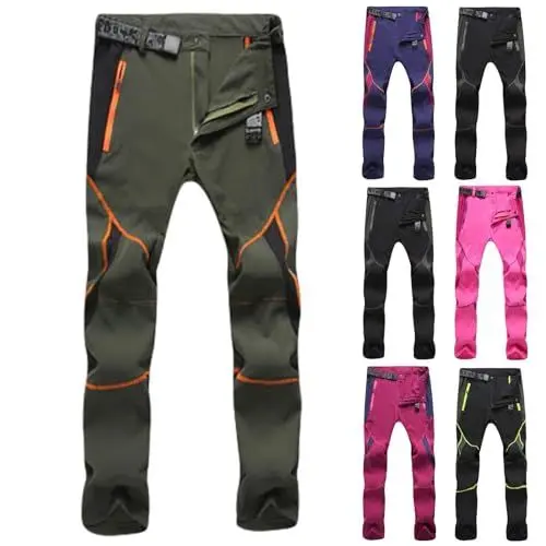 Produktbild: zakuwyelik Wasserdichte Warme Hose Herren Outdoor Regenhose Herren Überziehhose Laufhose Herren Lang Arbeitshose Herren Winter Wanderhose Herren Kurzgröße 28 Skihose Herren 3Xl Skihose Damen Kurzgröße