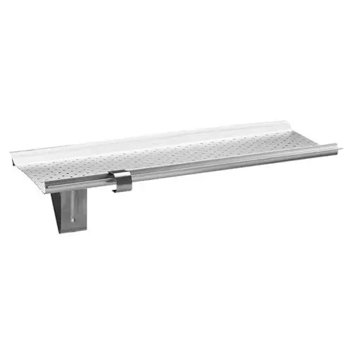 Produktbild: ZAMBELLI Laubschutzgitter Dachrinnen Laubschutz 280/7 teilig, 2m Silber inkl. Halter und Klammern, Dachrinnenabdeckung Made in Germany