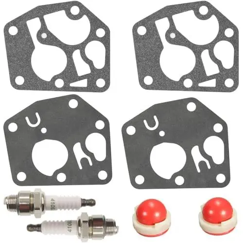 Produktbild: ZAMDOE 795083 Vergaser-Membrandichtungssatz für Briggs & Stratton Rasenmäher 3,5-4,5 PS Classic Sprint Quattro Motor 495770 durch Primer Blub Zündkerze ersetzen