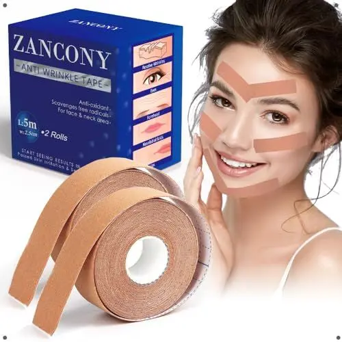 Produktbild: zancony Face Tape Face Lifting Tape Anti Falten Patches Gesichtstape Gegen Falten Nasolabialfalten Krähenfüße Crow's Feet Tape Gesicht Falten Face Tape für Straffung Hypoallergen