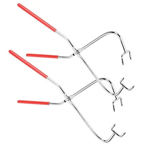 Produktbild: Zange für Tonskulpturen Keramik Glasur Tauchzange Keramik Tauchzange Edelstahl + Gummi 2 Stück Tauchzange Töpferwerkzeug Tonskulptur Zange Edelstahl mit Griff Zange Zubehör