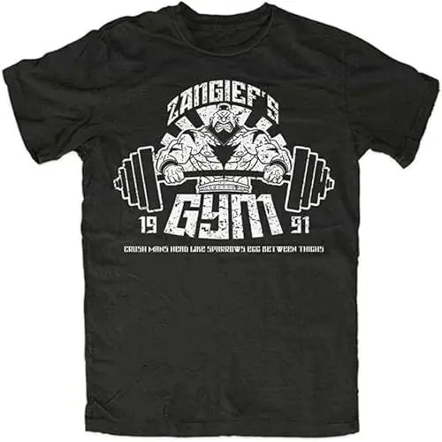 Produktbild: Zangief S Gym 2 T Shirt Gamer Ryu Ken Street Retro Fan Shirt Fighter Gym Russia Men's Tees Black XL