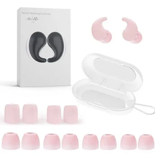 Produktbild: ZAOJUP Anti-Lärm-Ohrstöpsel, 1 Paar Ohrstöpsel Wiederverwendbare Silikon-Gehörschützer, weiche Ohrstöpsel, Geräuschreduzierung um 32 dB für Reisen, Arbeit und Konzert-12 Ohrstöpsel in XS/S/M/L