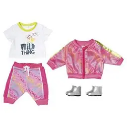 Produktbild: Zapf Creation BABY Born Puppenkleidung - Designerkleidung mit Modeaccessoires - Deluxe Trendy Pink Set