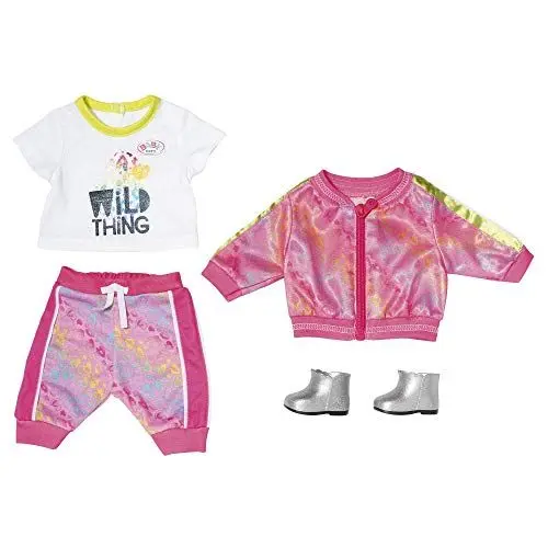 Produktbild: Zapf Creation BABY Born Puppenkleidung - Designerkleidung mit Modeaccessoires - Deluxe Trendy Pink Set