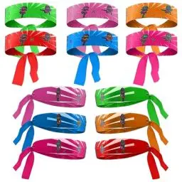 Produktbild: ZARADU 12 Stück Ninja Stirnband, Party Zubehör für Halloween, Weihnachten, Geburtstag - Geschenke für Kinder