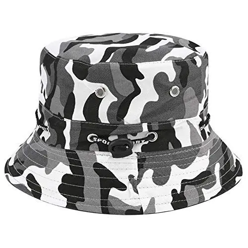 Produktbild: ZARRS Fischerhut,Eimer Hütet Sun Cap mit Breiter Krempe Sonnenhut mit Kinnriemen seitlichen Druckknöpfen und Belüftungsöffnungen für Männer,Frauen,Teenager,Outdoor-Camping,Wandern