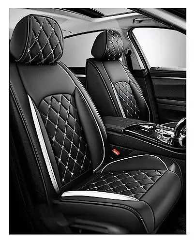 Produktbild: Full Set Auto Sitzbezüge Für Hyundai Kona II I SX2 OB 2.Gen/1.Gen 2018-2026 | Wasserdichter Leder-Autositzbezug | Autositzbezüge Kunstleder, Seasons Protectors VerschleißFest, Autositzbezug Universal