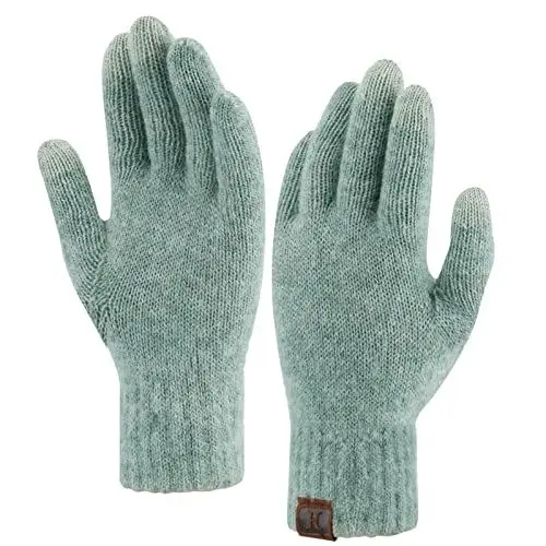 Produktbild: ZASFOU Damen Winter Touchscreen Handschuhe für kaltes Wetter, warmes recyceltes Garn Texting Elastische Manschette Handschuhe mit Fleece gefüttert