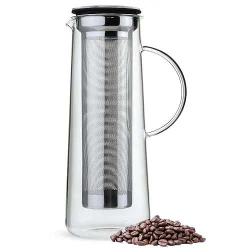 Produktbild: Zassenhaus 0000045017 Kaffeezubereiter Aroma Brew 8 Tassen, Glas, schwarz