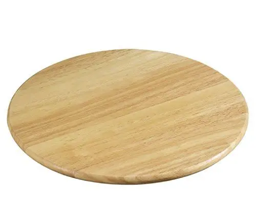 Produktbild: Zassenhaus 360° Drehplatte , Ø 40 cm , Zum Servieren von Käse, Wurst, Schinkenwürfel oder Obst , Ideal für große Runden am Tisch , Servierbrett aus Gummibaumholz , Holz Drehteller