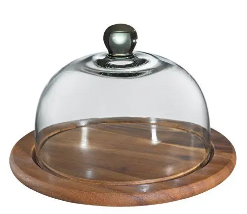 Produktbild: Zassenhaus Käseglocke mit Glasdeckel, akazie Ø 30 cm