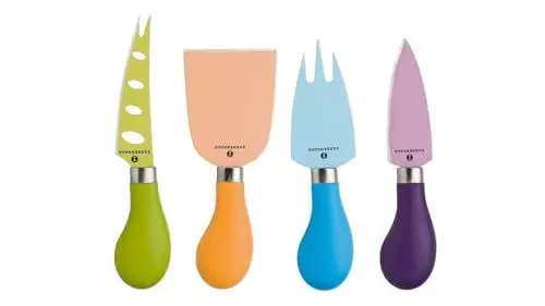 Produktbild: Zassenhaus Käsemesser Set aus Edelstahl und Kunststoff 4-Teilig , Extra scharfe Klingen , Geschenkset , Antihaftbeschichtung , Käseschneider Set , Beste Qualität aus Solingen , Ergonomischen Griffe