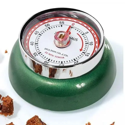 Produktbild: Zassenhaus Küchentimer SPEED | Ø 7 cm x 3 cm | racing green | ohne Batterien | Edelstahl-Gehäuse | Eieruhr magnetisch | Retro Küchenwecker analog | Küchenuhr | 55 min mechanisch einstellbar