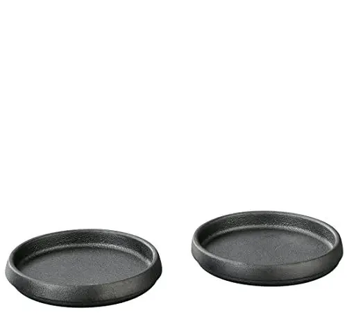 Produktbild: Zassenhaus Mühlenuntersetzer 2-er Set aus Gusseisen |Für Mühlen bis 7 cm Ø | Untersetzer für Salz und Pfeffermühlen | Einfaches Auffangen von Salz und Pfeffer Resten