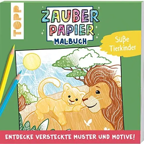 Produktbild: Zauberpapier Malbuch Süße Tierkinder: Entdecke versteckte Muster und Motive! (Zauberpapier Malbücher)