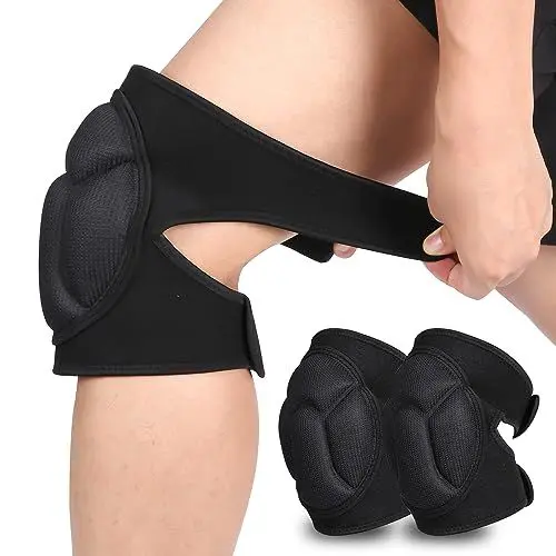 Produktbild: Zawaer Knieschoner, Knieschoner mit dickem Schwamm rutschfest Knieschoner Garten Kniekissen für Gartenarbeit, Reinigung, Bodenbeläge, Volleyball, Yoga Schwarz (1 Paar)