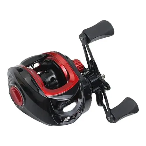 Produktbild: ZAWELIYO Angelrollen, Baitcasting Rolle, Verstärktes Metall, Weitwurf, Kraftvolle, Glatte Baitcaster Angelrolle für das Salzwasserfischen an der Küste (Rechte Hand)