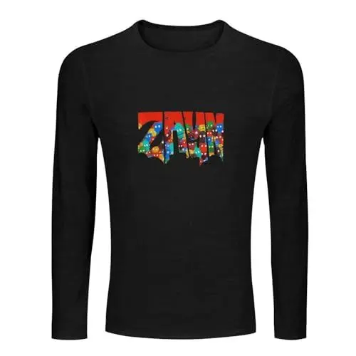 Produktbild: Zayn Malik Nil Faces Logo Cotton Tshirt Top Men's 100% Cotton Tee Crewneck Unisex Long Sleeve T-Shirt Black XXXL