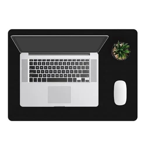 Produktbild: ZBRANDS Schreibtisch Unterlage – Schreibtischunterlage - Geignet als Mauspad XXL – Desk Mat – Schreibunterlage – Schreibtischmatte – Aus PU Leder – Rutschfest – Schwarz - 61 X 43,2 cm