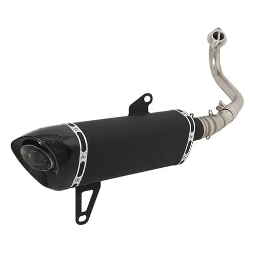 Produktbild: ZDJKI Slip-On Für Y&amaha Tricity 300 2020-2024 Motorrad-Komplettauspuffanlagen, Vorderes Verbindungsrohr, Schalldämpfer Aus Carbonfaser, DB-Killer Motorradauspuff