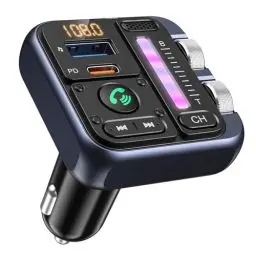 Produktbild: ZeaLife FM Transmitter Bluetooth 5.3 Adapter Auto, 42W PD & QC3.0 Radio Transmitter Auto Bluetooth mit Dual USB Ports, Bluetooth Adapter Auto Freisprechanlage KFZ Kit Unterstützt USB-Stick
