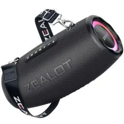 Produktbild: ZEALOT Bluetooth Lautsprecher,Musikbox Bluetooth Box für Draußen,80W Stereo Sound,BassUp,16000mAH Akku,AUX Port,USB,Micro SD/TF,USB-C,Powerbank,Bluetooth 5.2,IPX6 Waterproof,für Camping,Pool,Garten