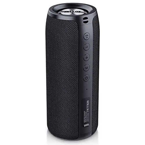 Produktbild: ZEALOT Bluetooth Lautsprecher S51 Plus,Musikbox Tragbarer Blueooth Box,20W Kraftvoller Stereo Sound,Dual Pairing,AUX Anschluss,USB,Micro SD/TF,Bluetooth 5.0 und IPX5 wasserdicht