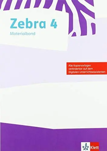 Produktbild: Zebra 4: Materialband zum Verbrauchsmaterial und zur Ausleihvariante Klasse 4 (Zebra. Ausgabe ab 2018)