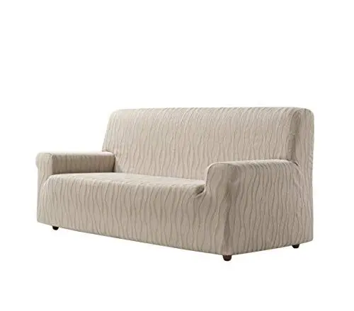 Produktbild: Zebra Textil Andros - Elastische Sofa-Husse, Größe 3 Sitzer (Von 180 bis 210 cm), Farbe Leinen