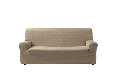 Produktbild: Zebra Textil Estoralis | Vega Sofabezug im modernen Design | Elastischer Jacquardstoff | Elfenbein | Für 3-Sitzer-Sofa von 170 bis 220 cm. | Sofaschutz | Anpassbar an alle Arten von Sesseln