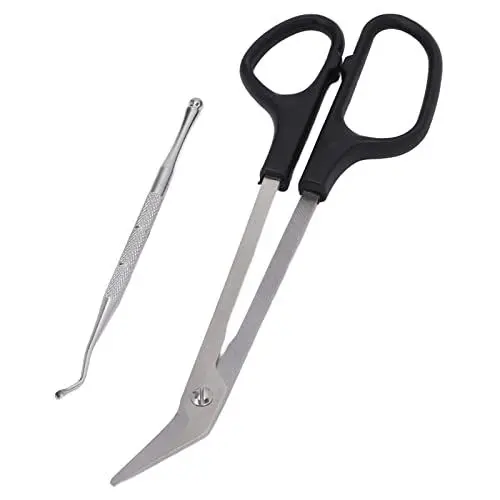 Produktbild: Zehennagelschere, Einzigartige Ergonomische Edelstahl-Nagelknipser mit Schrägem Mund und Nagelpflücker für Erwachsene und Senioren