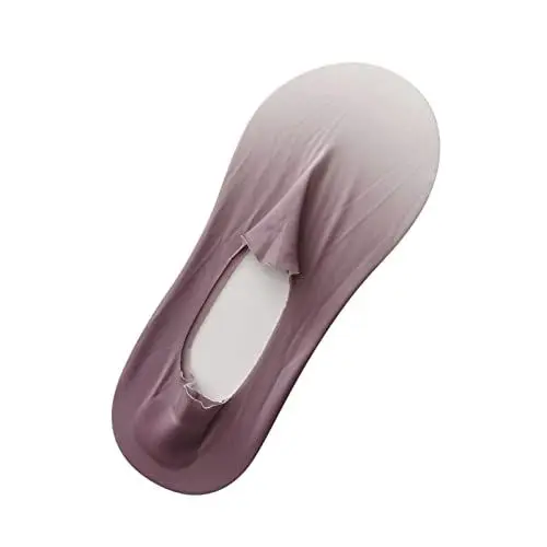Produktbild: Zehensocken Damen 3538 Nur Der Socken Herren 4346 1 Paar Damensocken aus Eisseide mit Farbverlauf, atmungsaktiv, unsichtbare Socken, rutschfeste Lustige Socken Damen 35 38 (Purple, One Size)