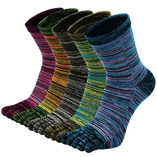 Produktbild: Zehensocken Herren Baumwolle Five Finger Socken, Winter Bunte Zehensocken Männer Socken mit Zehen für Sport Laufende, EU 39-44, 5 Paare