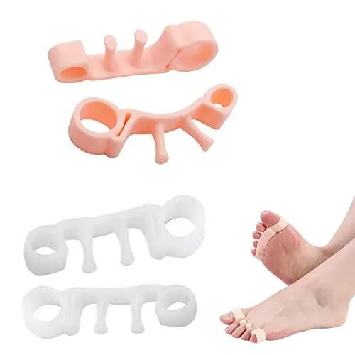 Produktbild: Zehenspreizer Zehenschutz Hallux Valgus Korrektur Großer Kleiner Zeh Toe Spacer Separator Zehentrenner Silikon Socken, 4 Paare