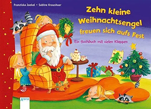 Produktbild: Zehn kleine Weihnachtsengel freuen sich aufs Fest: Ein Suchbuch mit vielen Klappen