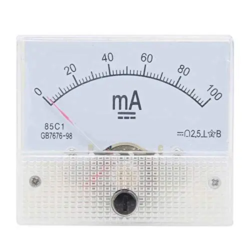 Produktbild: Zeiger MA Meter, 85C1 Analog Current Panel Meter, Amperemeter DC 0~100MA Ladebatterie Ampere Tester für elektrische Geräte in Energieübertragung