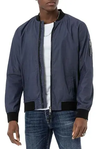 Produktbild: Zeitlose Übergangsjacke Leichte Collegejacke Blau S