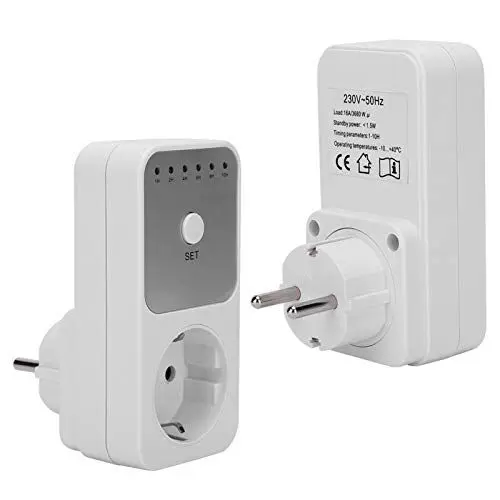 Produktbild: Zeitschaltuhr Steckdose Countdown Timer Steckdose 230V 16A Plug-In Countdown-Timer-Schalter 10,5 X 5,2 X 3 cm