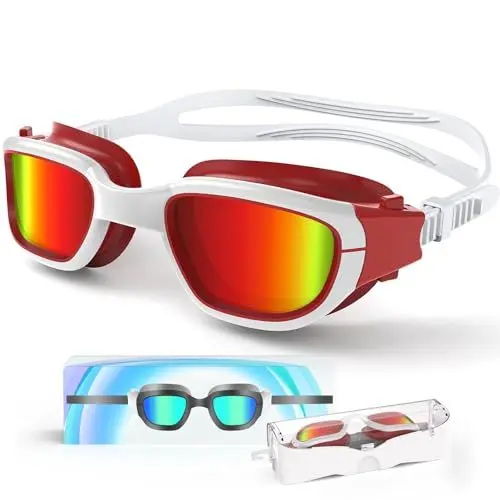 Produktbild: Zeligerstar Polarisiert Schwimmbrille, Anti-Beschlag Swimming Goggles für Erwachsene Jugendliche, Polarisierte UV-Schutzbrille Schwimmbrillen für Herren und Damen