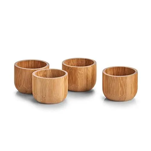 Produktbild: Zeller 25368 Eierbecher-Set, 4-TLG, Bambus, ca. Ø 5 x 4 cm