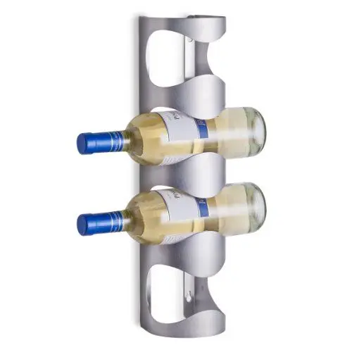 Produktbild: Zeller 27365 Wand-Flaschenhalter, Edelstahl, 11,5x9,8x45 cm