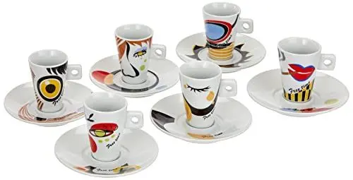 Produktbild: Zeller, Porzellan, Espressotassen Set 12-teilig Faces, Dekor