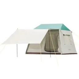 Produktbild: Zelt Wasserdicht Familienzelt 4 Personen Groß Zelt mit Vordach & Integriert Halterungen aus Rostfreiem Stahl Kuppelzelte für Outdoor Picknick Hiking Camping Zelte 2.4x2.1x1.85m