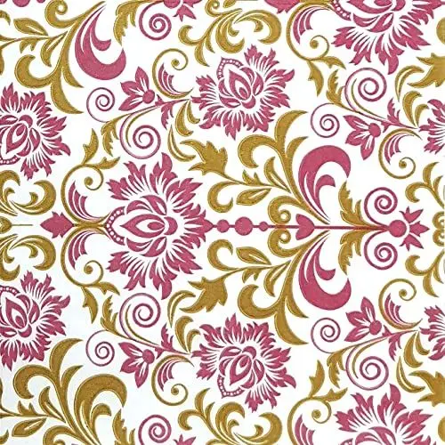 Produktbild: Zelten 2-Lagen 20 Count farbigen Papier Servietten Shabby Chic Servietten für Hochzeit Abendessen Tee Party Dekoration D (Rote Blume Dekoratives Muster, 5)